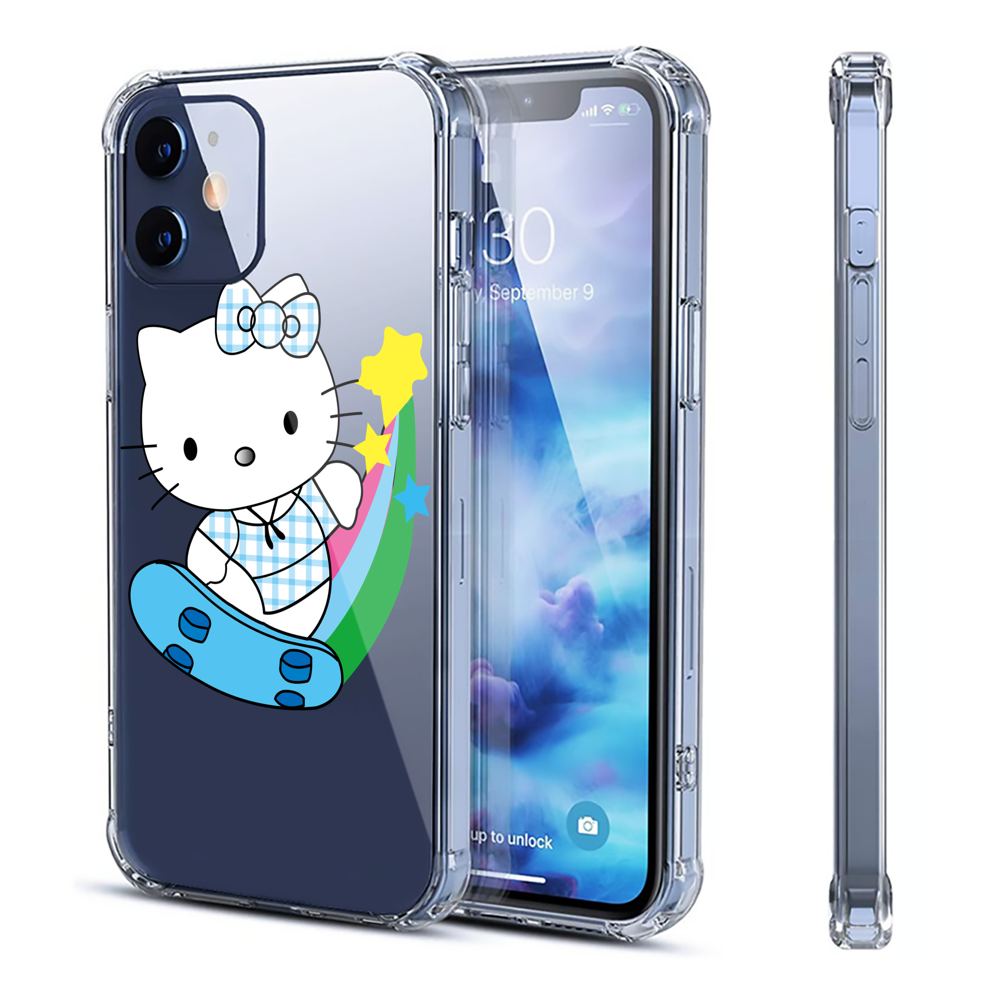 （画像用） Hello Kitty ハローキティ 【iPhone 12シリーズ対応】透明スマホケース（クリアソフトケース）